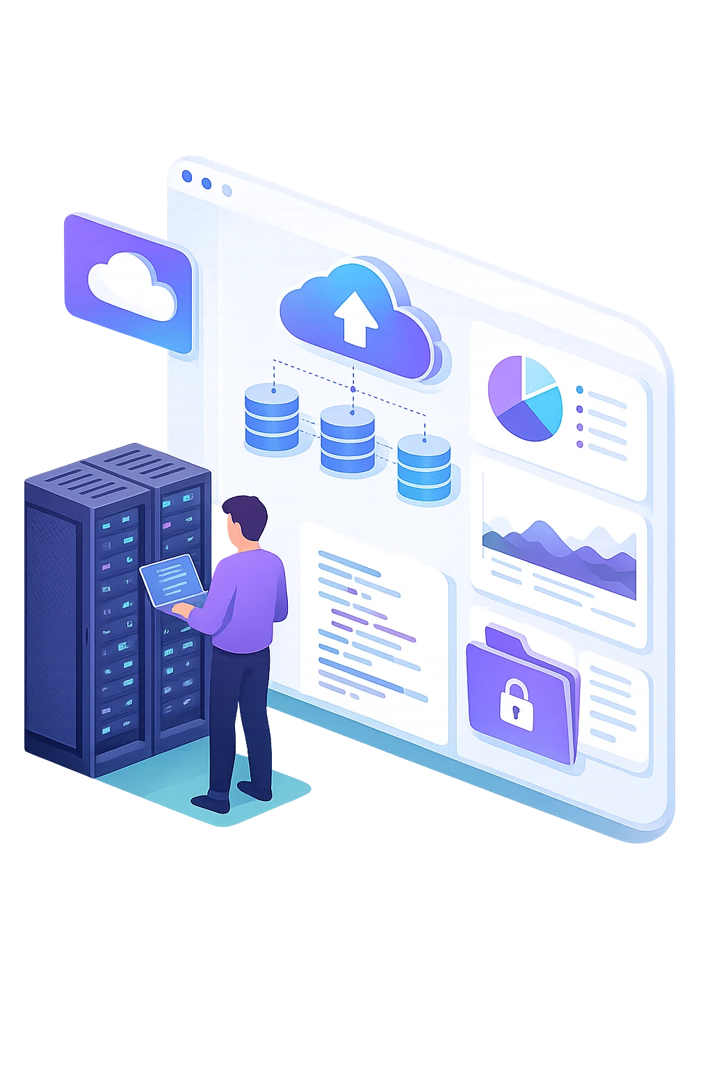 Infrastructure cloud : serveurs, bases de données et sauvegarde sécurisée